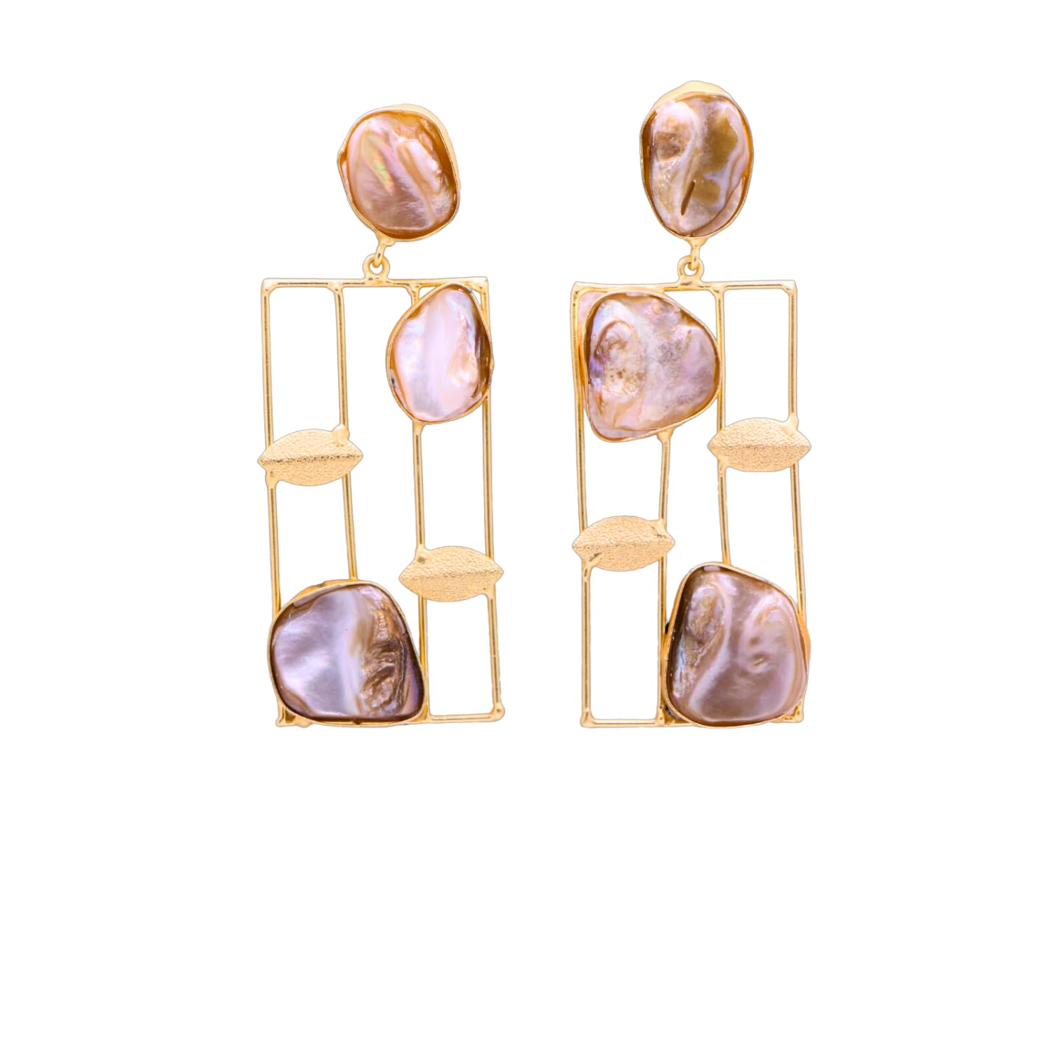 R.R.Traders Golden Pearl Matte Finish Unique Design Dangler Gold Earrings For Girls And Women (B0D6KMTBRS) Amazon Price History, Amazon Price Tracker