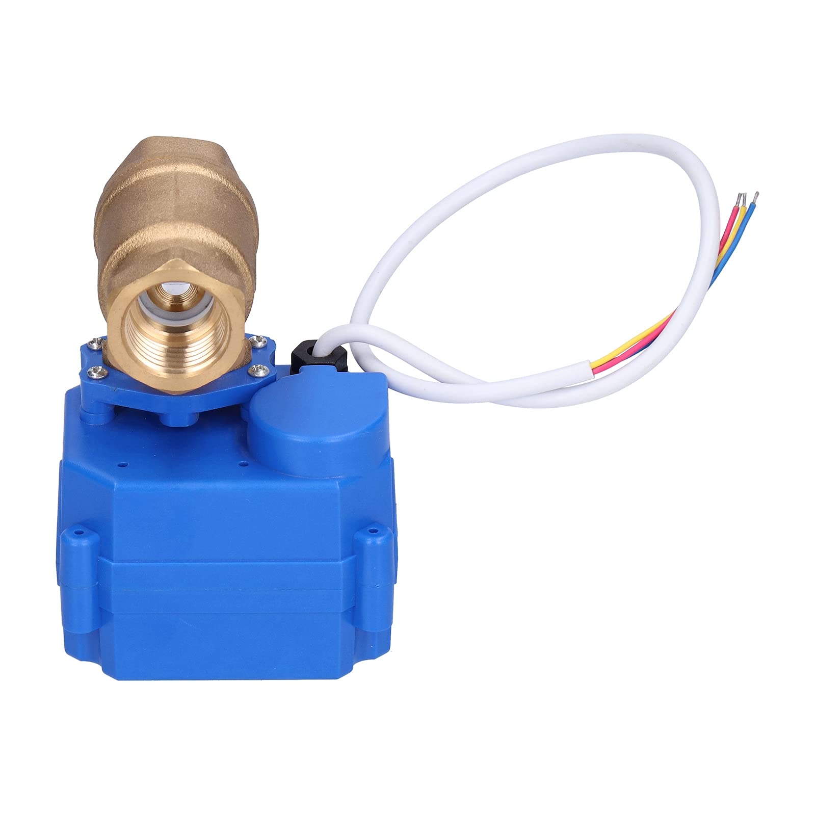 Mini válvula de bola eléctrica DN15, válvula de bola motorizada de latón con indicación de interruptor