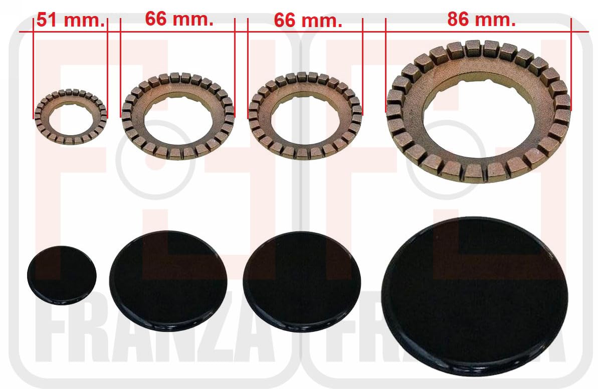 SMEG SERIE BRUCIATORI ANELLI PIATTELLI BRUCIATORI SPARTIFIAMMA CUCINA 4 - Foto 7