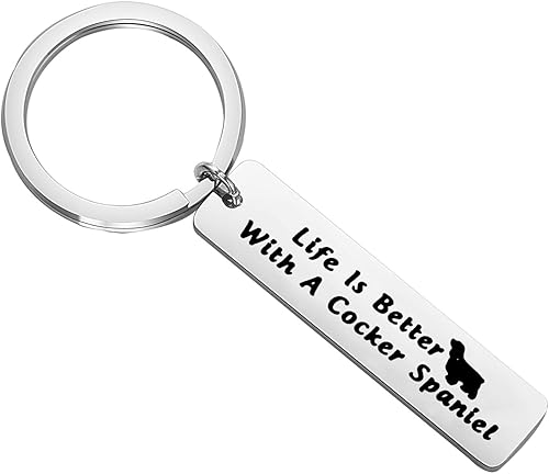 FEELMEM Regalos para amantes de los perros, la vida es mejor con un llavero francésbulldogpitbullperro salchichabeagle