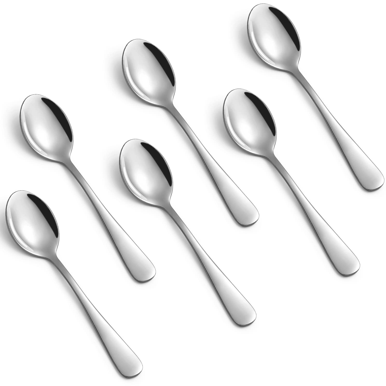 HIWARE6 Pcs Demitasse Espresso Spoons, 4.7 Inches Stainless Steel Mini Coffee Spoons