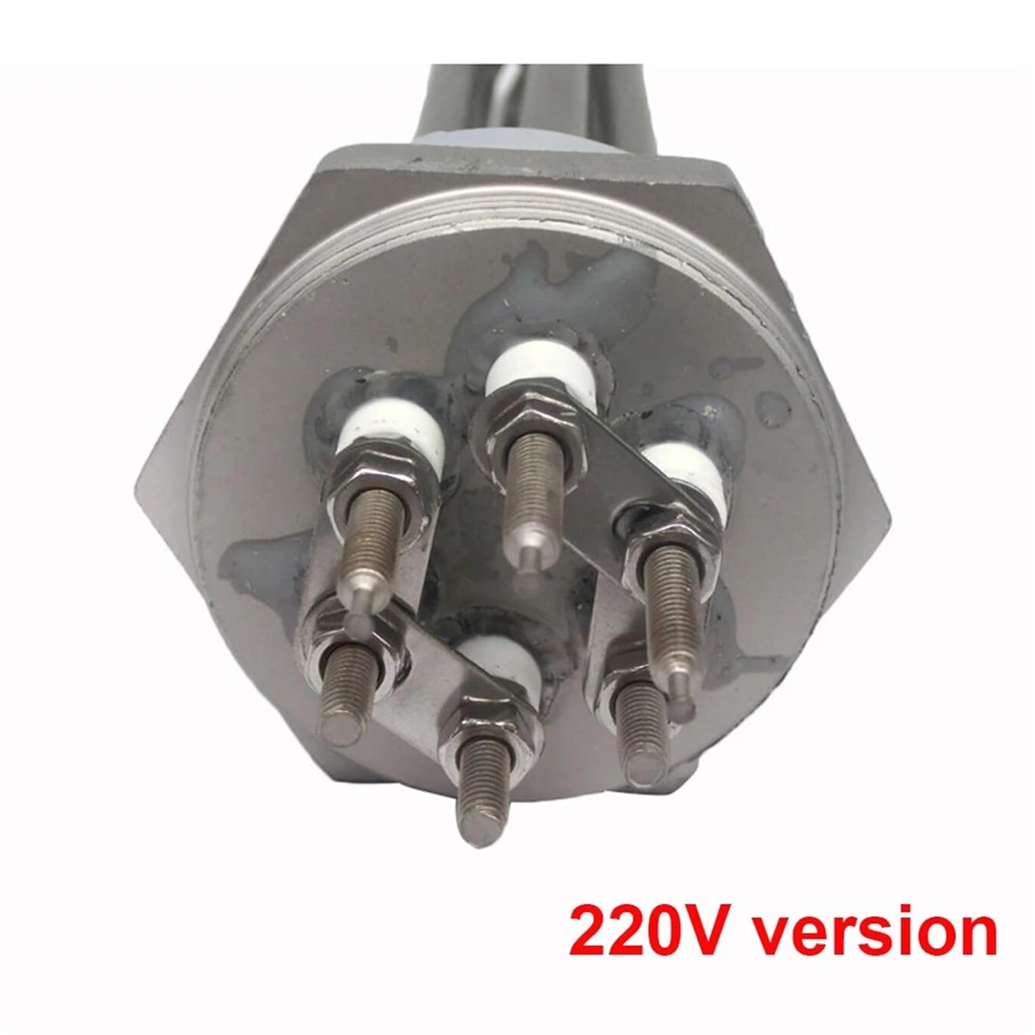 1Pcs DN40 304SS 220V/380V 3KW/4.5KW/6KW/9KW/12KW Tubular Water Heating Element Spare Parts for Boiler Air Tank(220V,6KW250L DN40 304SS)