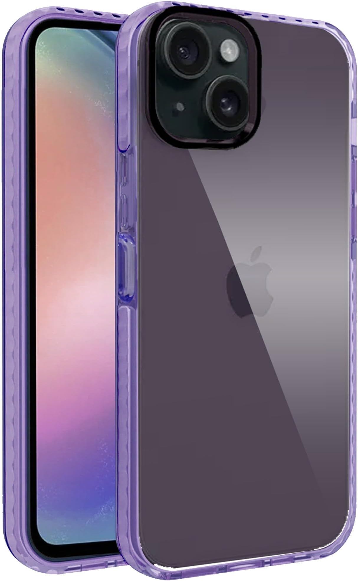 A rtistque Ultra Stylish Back Cover Case for iPhone 15 | Premium Shockproof TPU | Protective Design | iPhone 15 Bumper Back Cover - Purple