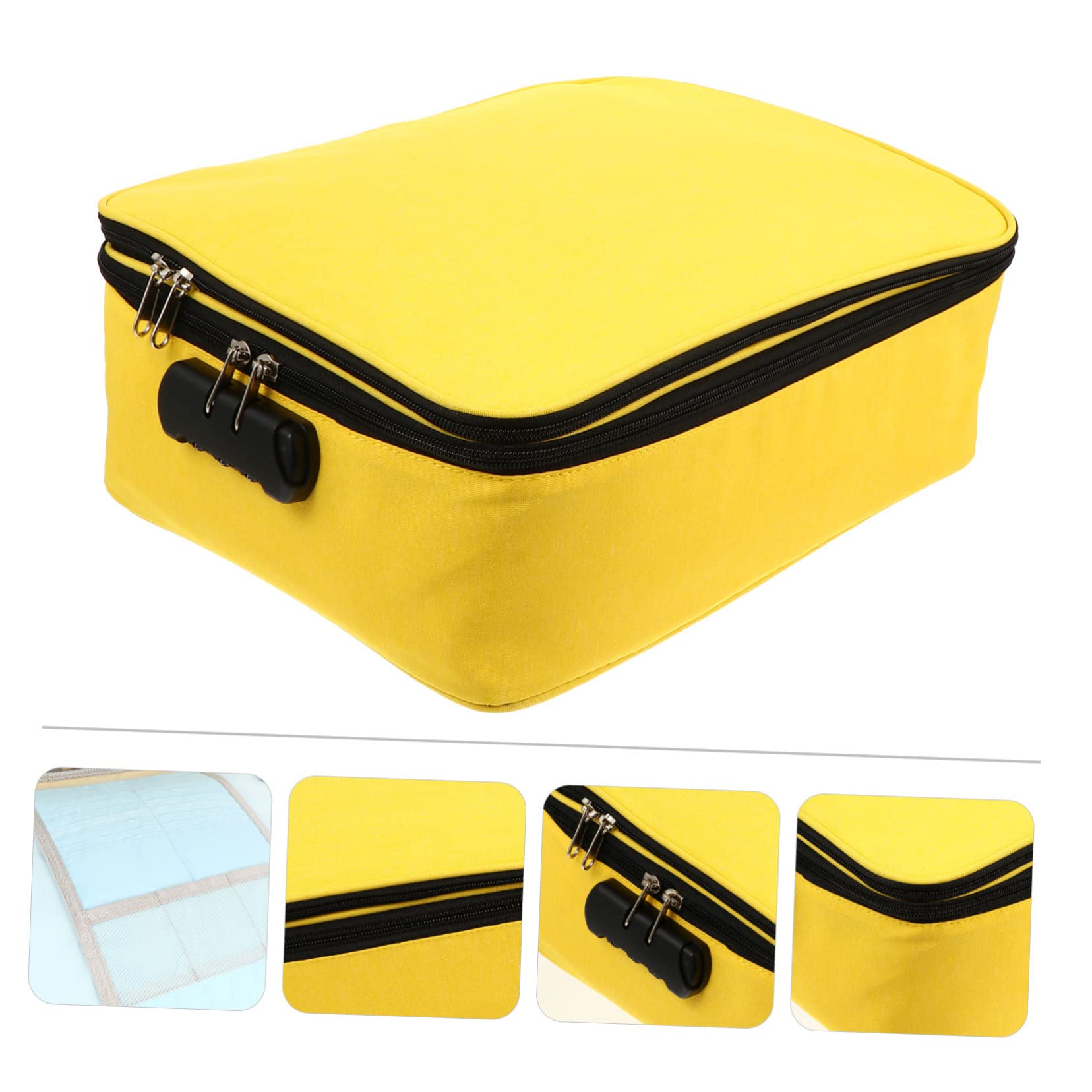 1pezzi Capacità Pouch Multifunzionale Per Documenti e Carte Con Serratura Astuccio Materiale Resistente Per Uso Quotidiano e Viaggi