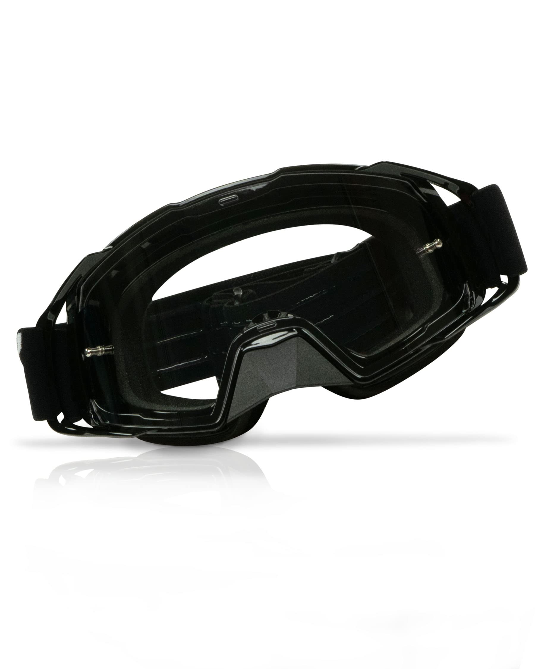 TWO-X Rocket Occhiali da Cross Chiaro MX Occhiali Motocross Enduro Vetro Trasparente Occhiali Moto Occhiali di Protezione Con Paranaso Anti Zero Quasi Cambiare - Nero