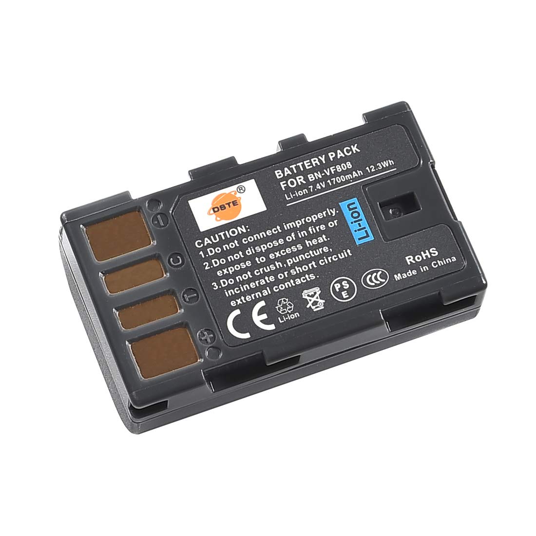 DSTE 2PCS BN-VF808 Batterie et Chargeur Compatible avec JVC BN-VF808U GZ-MG130 GZ-MG131 GZ-MG132 GZ-MG133 GZ-MG134 GZ-MG135 GZ-MG148 GZ-MG150