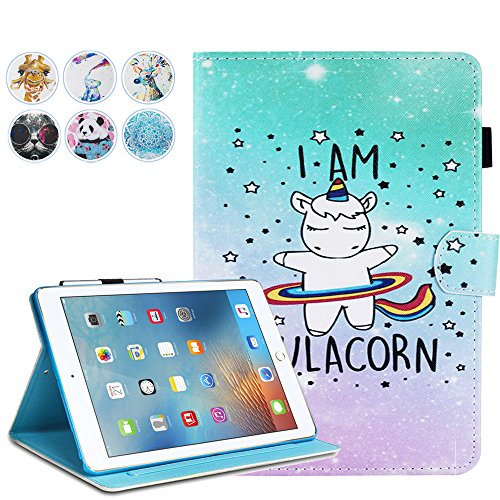 MonsDirect Leather Smart Kickstand Case Flip Wallet for iPad Mini 1-5, Compatible with iPad Mini 2019