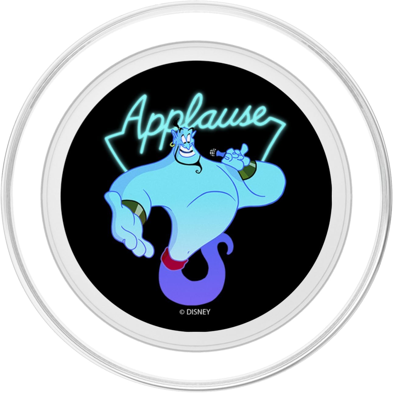 Disney Aladdin Genie Applause Neon Light PopSockets MagSafe PopGrip for iPhone