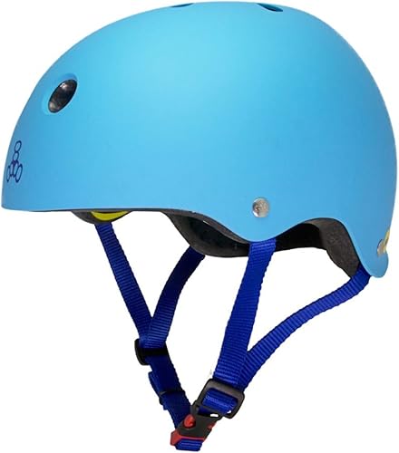 Triple Eight Dual Certified MIPS - Casco de bicicleta y patineta, color azul mate, XS/S