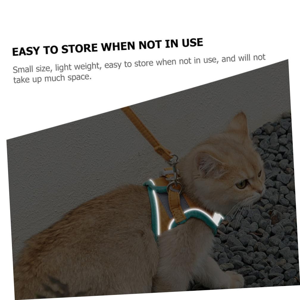 Ipetboom 3juegos Arnés Ajustable para Gato Correa Reflectante Diseño Antiescape y Ligero para Paseos Nocturnos y Entrenamiento