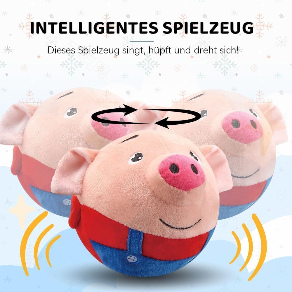 Active Moving Pet Plush Toy, Interactive Dog Toys, Talking Moving Dog Toy, Washable Cartoon Pig Plush Sound Electronic Dog Toy, Shake Bounce Boredom Toys For Pets, Cats, Small And Medium Dogs - Image 3