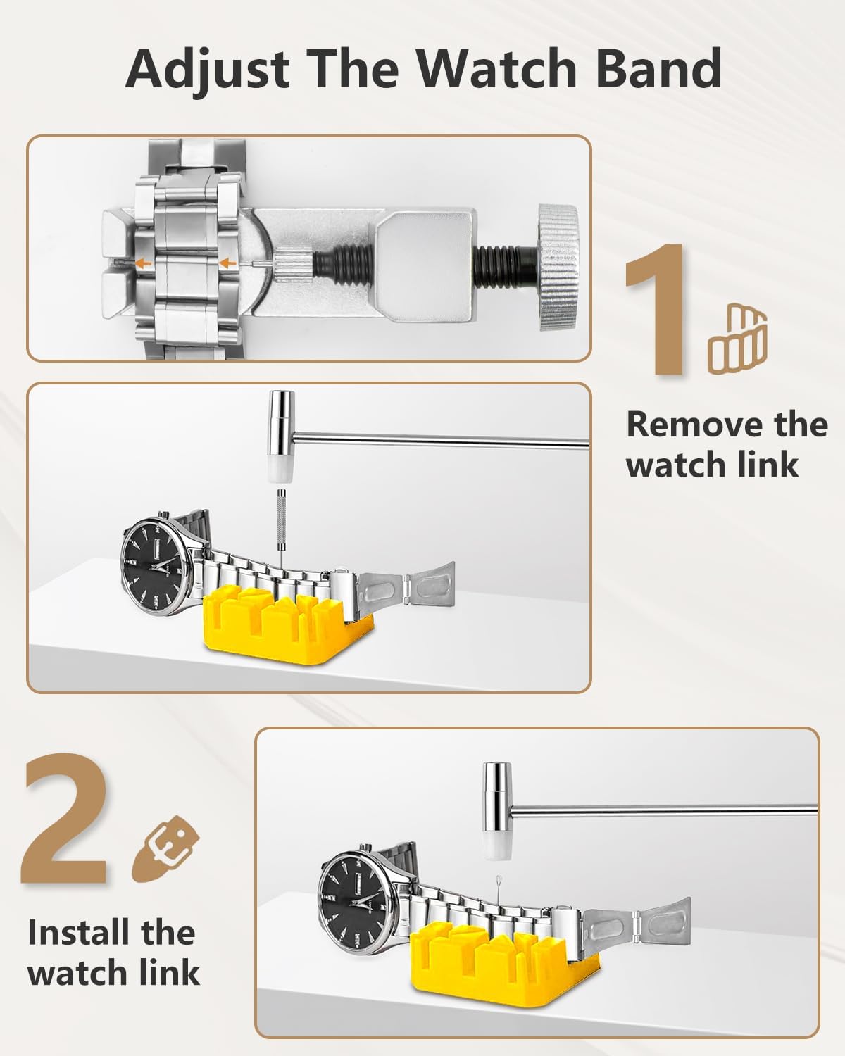 EasyTime Watch Repair Kit 149IN1: Watch Link Removal & Battery Replacement | Complete Watch Repair Tools & Kits - Easy to Repair Your Watch with Back Case Opener, Spring Bar, Manual - An Ideal DIY Gift