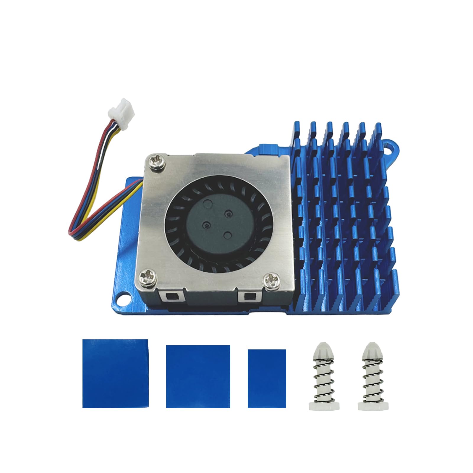 Ventilatore Dissipatore Ufficiale Raspberry Pi 5 - Alluminio Anodizzato Argento - 8000 RPM