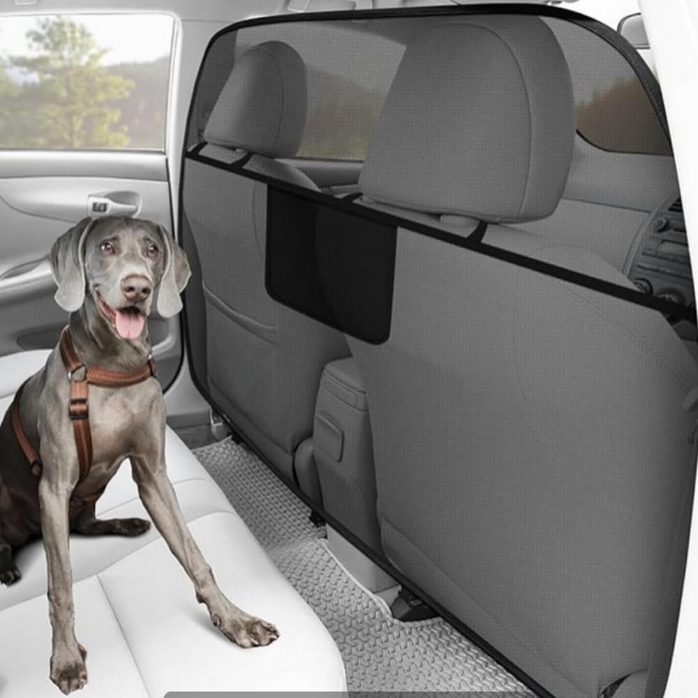 xssfc Backseat Barrier for Dogs for Lincoln Nautilus Aviator Corsair Navigator L, Car Dog Guard Adjusting Backseat Mesh Dog Car Divider Net,D