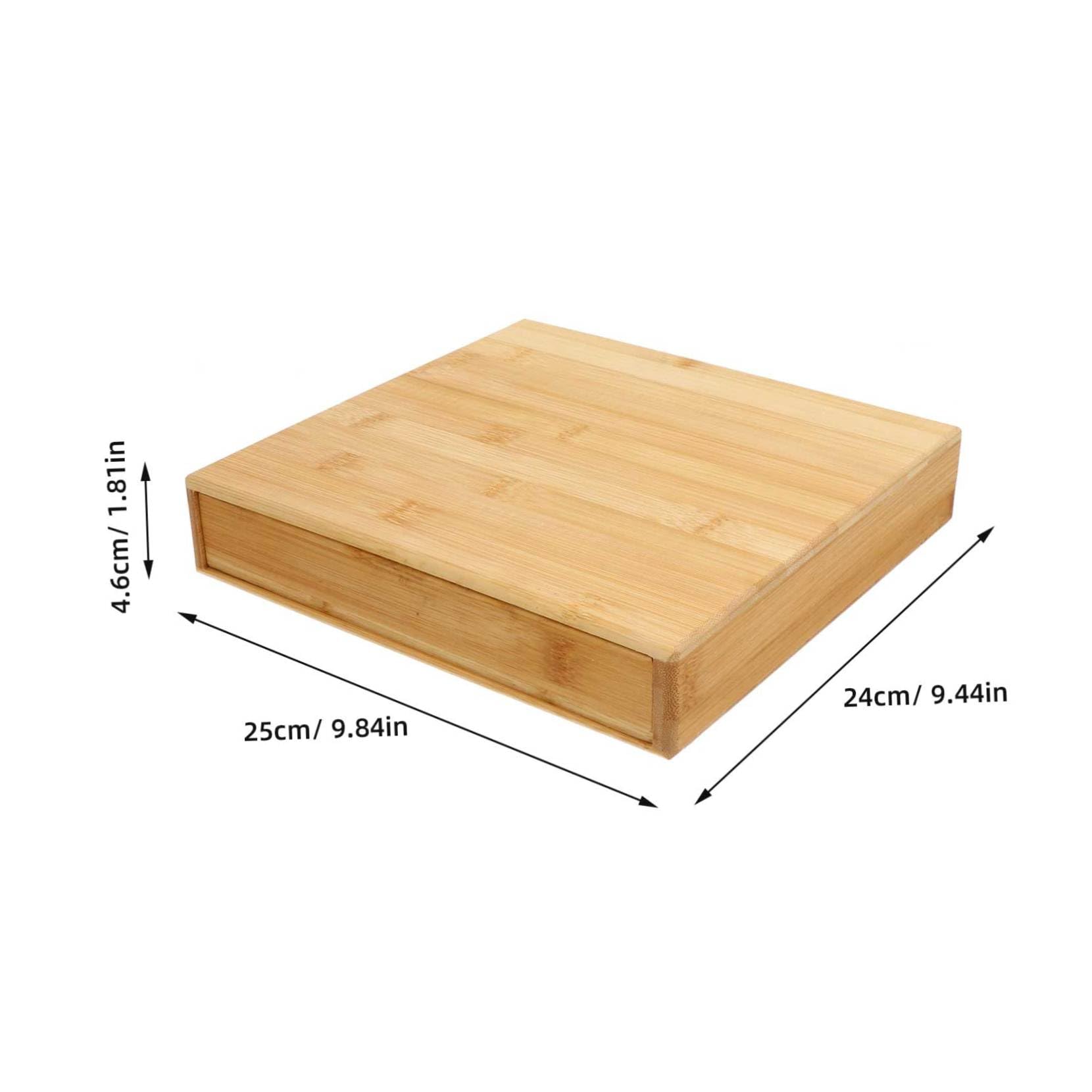 KOMBIUDA Caja de Madera para Pastel de Té Estilo Cajón, Caqui