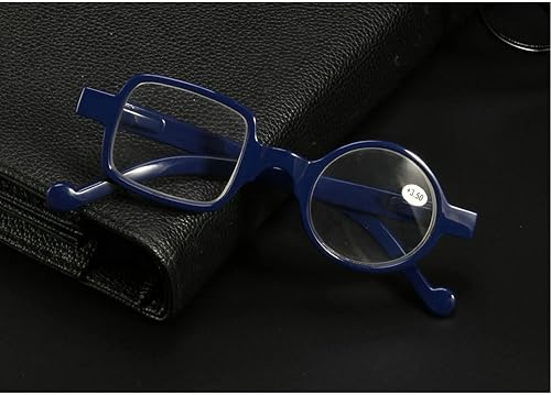 Miniatura 3 de mincl Readers - Paquete de 3 lentes de lectura redondos cuadrados de resina con marco irregular de calidad para hombres y mujeres (paquete de 3