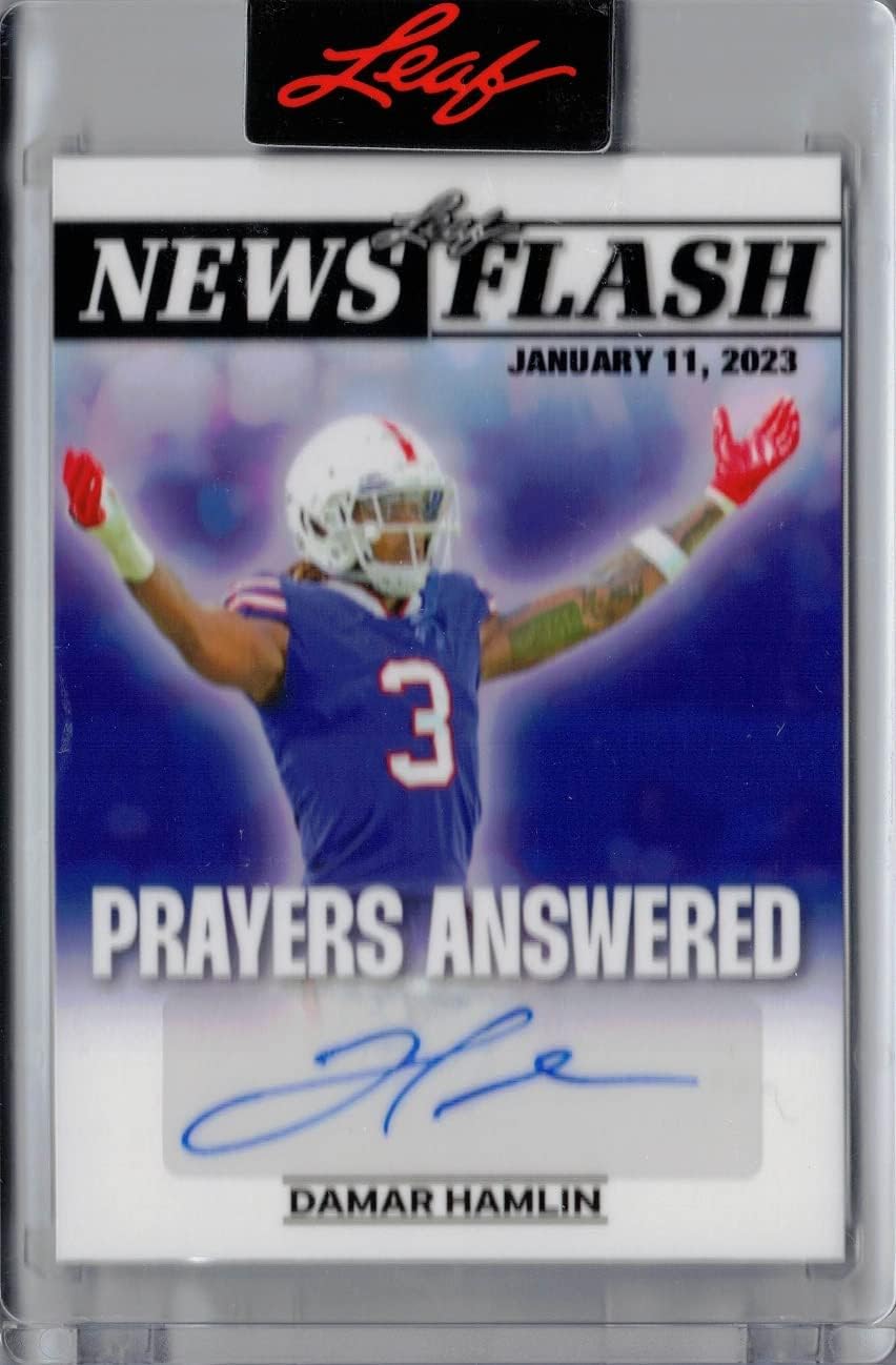 2023 Leaf Newsflash #NFA-DH1 Damar Hamlin Certified Autograph Football Card - Prayers Answered