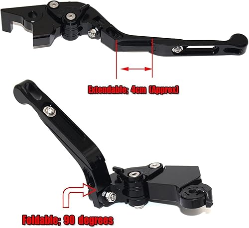 Miniatura 5 de DYYDCK - Palanca de embrague de freno de motocicleta extensible de aluminio CNC para Yamaha Fz25 2017-2018 FZ25 manijas palancas manijas palancas