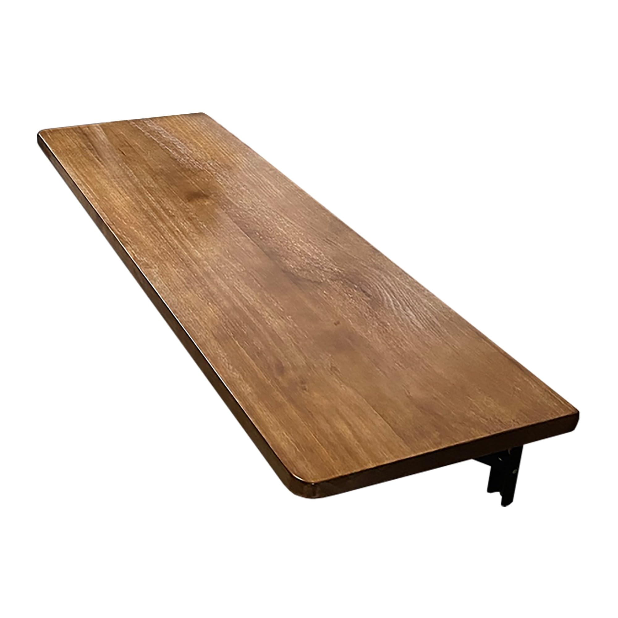 Scrivania pieghevole da parete in legno massello, per piccoli spazi, con banco da lavoro pieghevole per garage, cucina e sala da pranzo (100 x 35 cm)