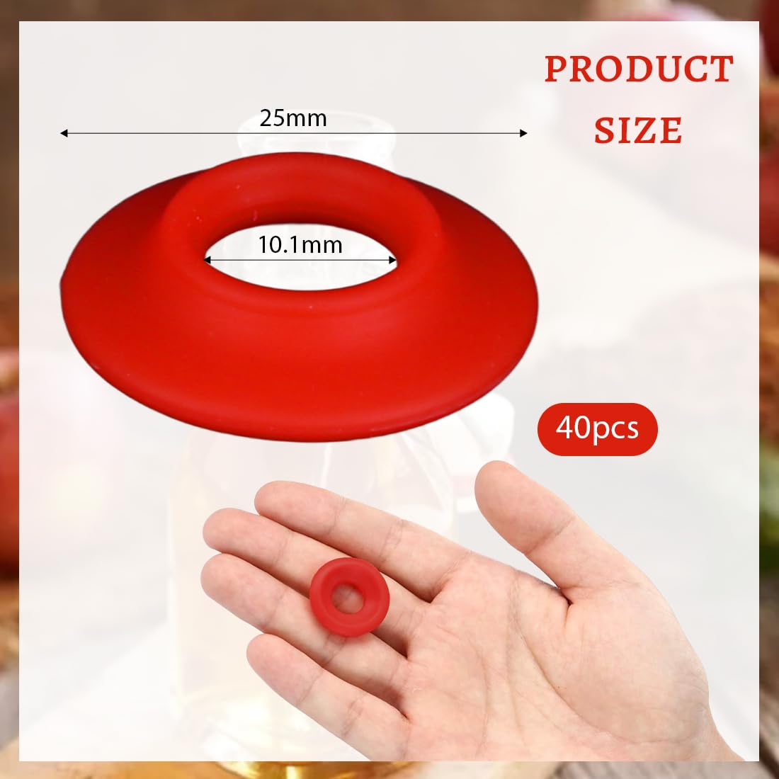 40 Pièces Rondelle de Joints en Caoutchouc de Silicone pour Balançoire Joint de Bouteille de Bière Pivotantes Joint de Bouteille Étanches Compatible avec Gro- Scellage de Bouteille Bière - 4