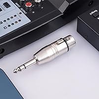 Vista 4 de 2Pack Adaptador XLR hembra a TRS de 1/4 pulgada, Adaptador XLR hembra equilibrado a macho de cuarto de pulgada 6.35mm