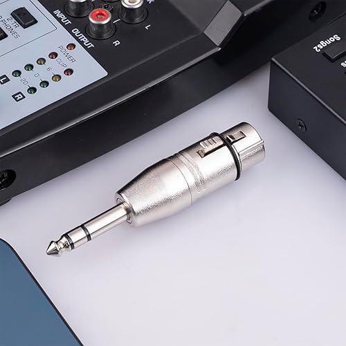 Miniatura 4 de HUALEU Paquete de 2 XLR hembra a hembra, adaptador XLR de 3 pines hembra a 3 pines hembra, extensión de barril de micrófono, adaptador de cable de