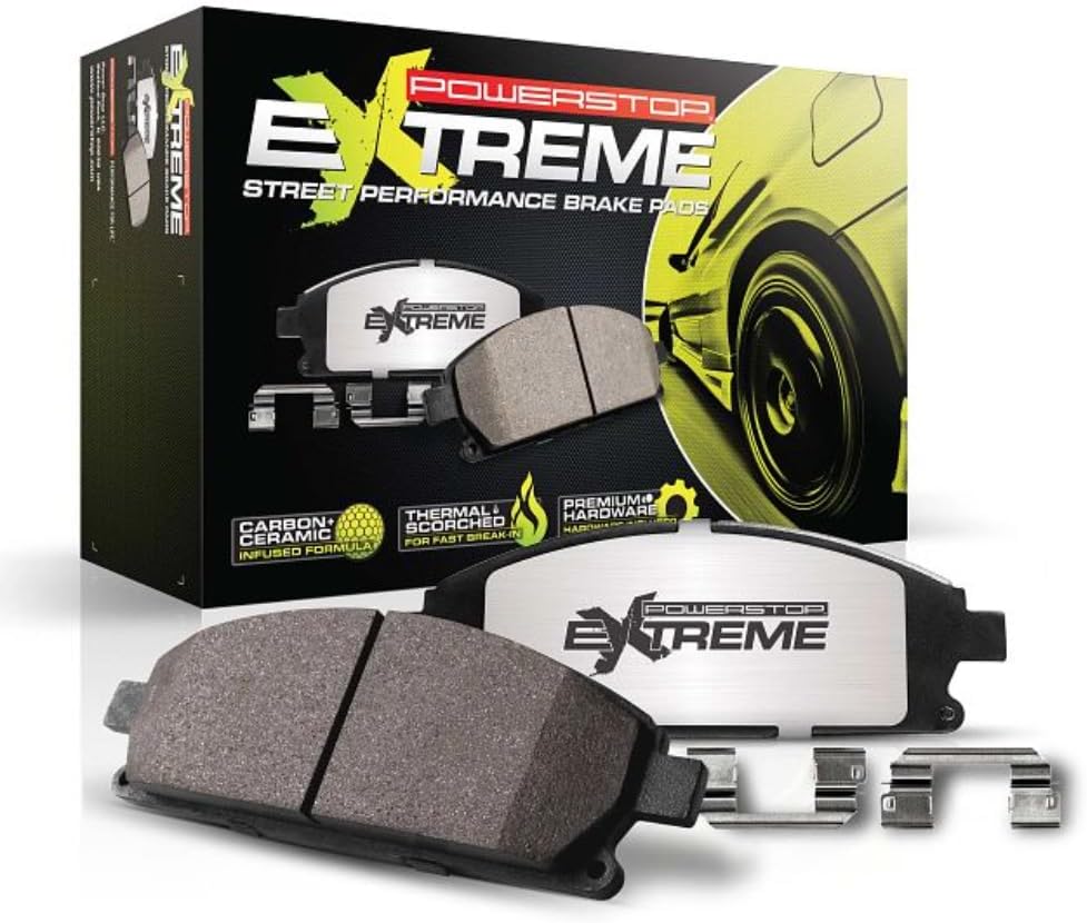 Front Brake Pads For Tesla S 2012-21 |Tesla X 2016-21 |Chevrolet Camaro 2016-24 |Corvette 2014-19 |SS 2014-17 - Z26 Carbon-Fiber Ceramic Brake Pads With Installation Hardware, Z26-1474A
