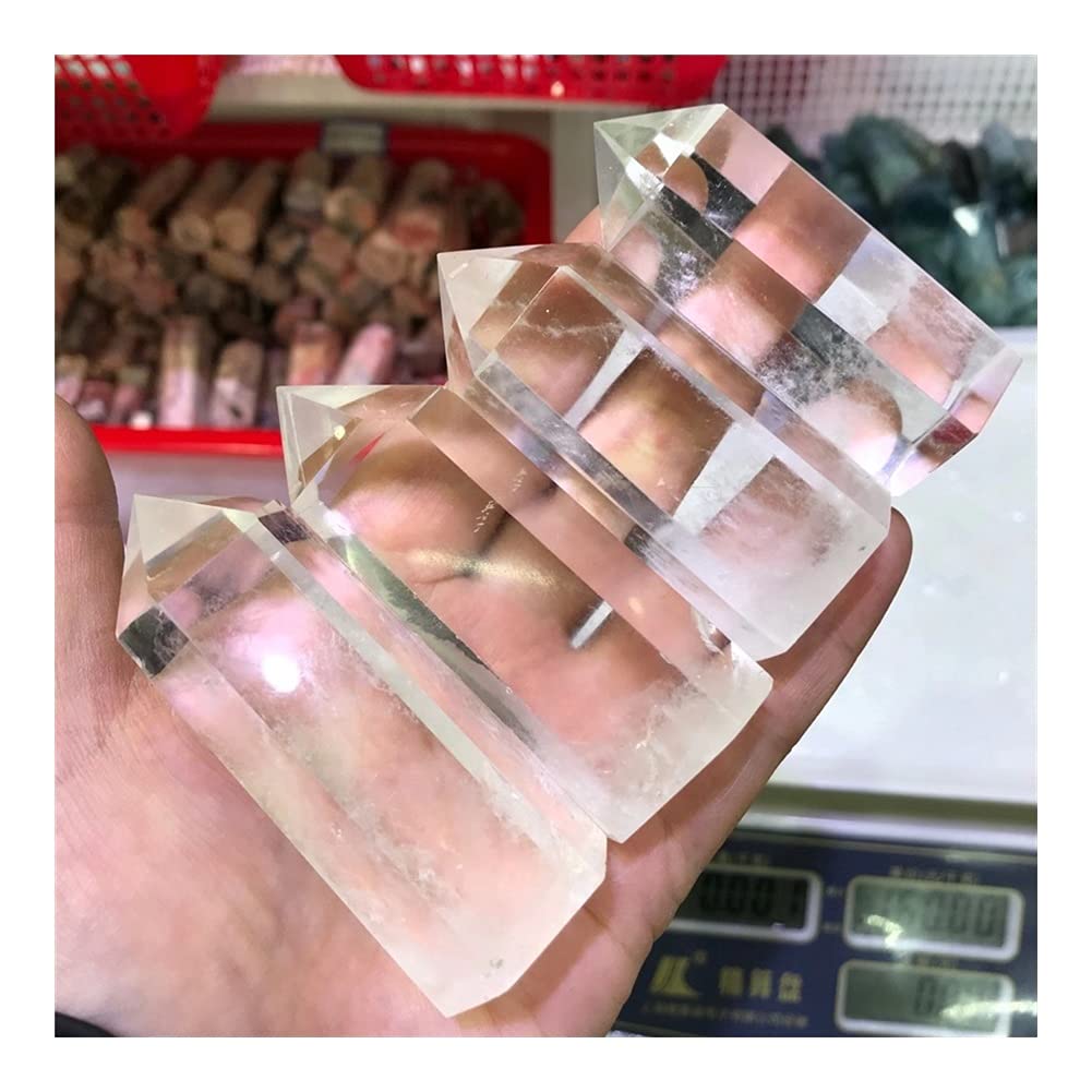 For varitas de punto de cristal de cuarzo transparente Natural de 200g, torre de piedra de Ángel Reiki for decoración de habitación, dios de la riqueza, Feng Shui ZFUGEDRLI