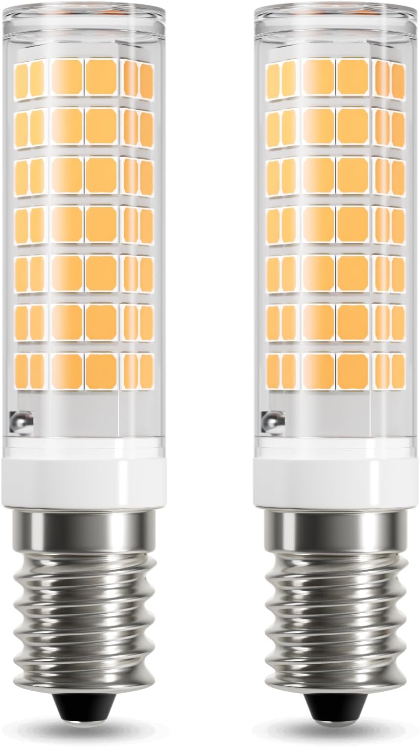 DiCUNO E14 LED Bulb Cooker Hood 4W (50W Halogen Equivalent), 550LM, Warm White(3000K), 230V AC, Non Dimmable, Small Edison Screw SES for Fridge/Cooker Hood/Home Lighting, 2 Packs