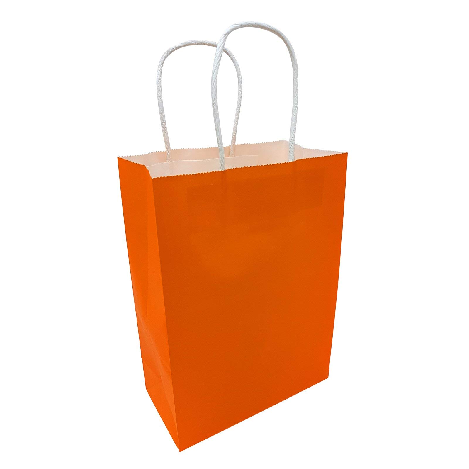 Picture Perfect Party Kraft Paper Bags with Handle [Orange, Pack of 108]