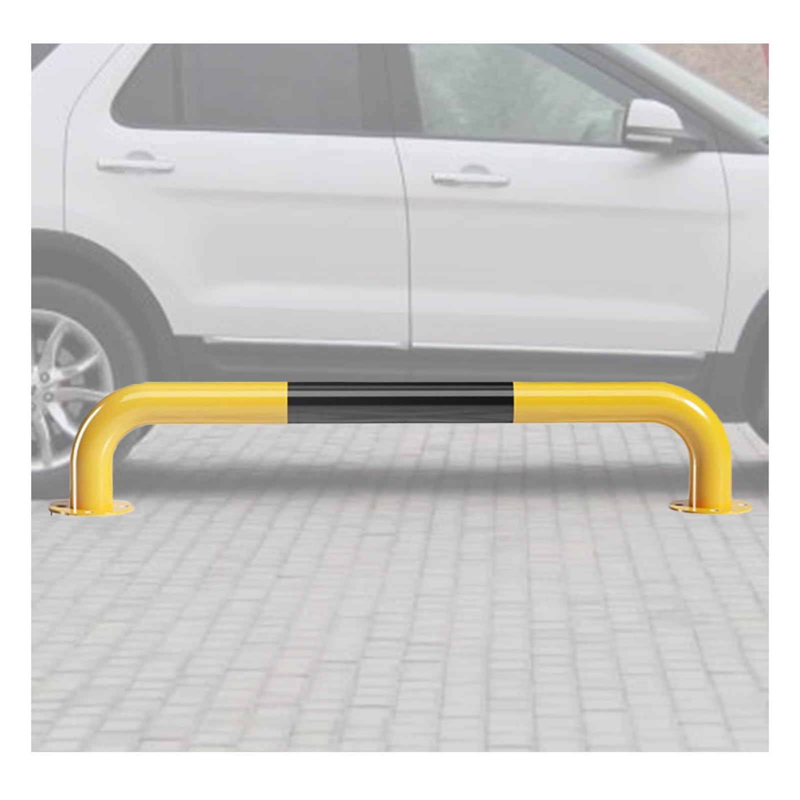 AYCDL U Shape Security Bollards, U-Shaped Parking Guardrail,Iron Garage Parking Aid,U-Shaped Guardrail Collision Bar,Car Blocker,1000x200cm
