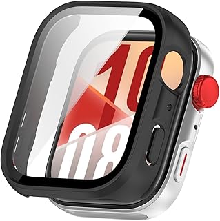 QWYJ Case for Huawei Watch Fit 4 Case PC Case with Screen Protector for Huawei Watch Fit 4 Case(Black)