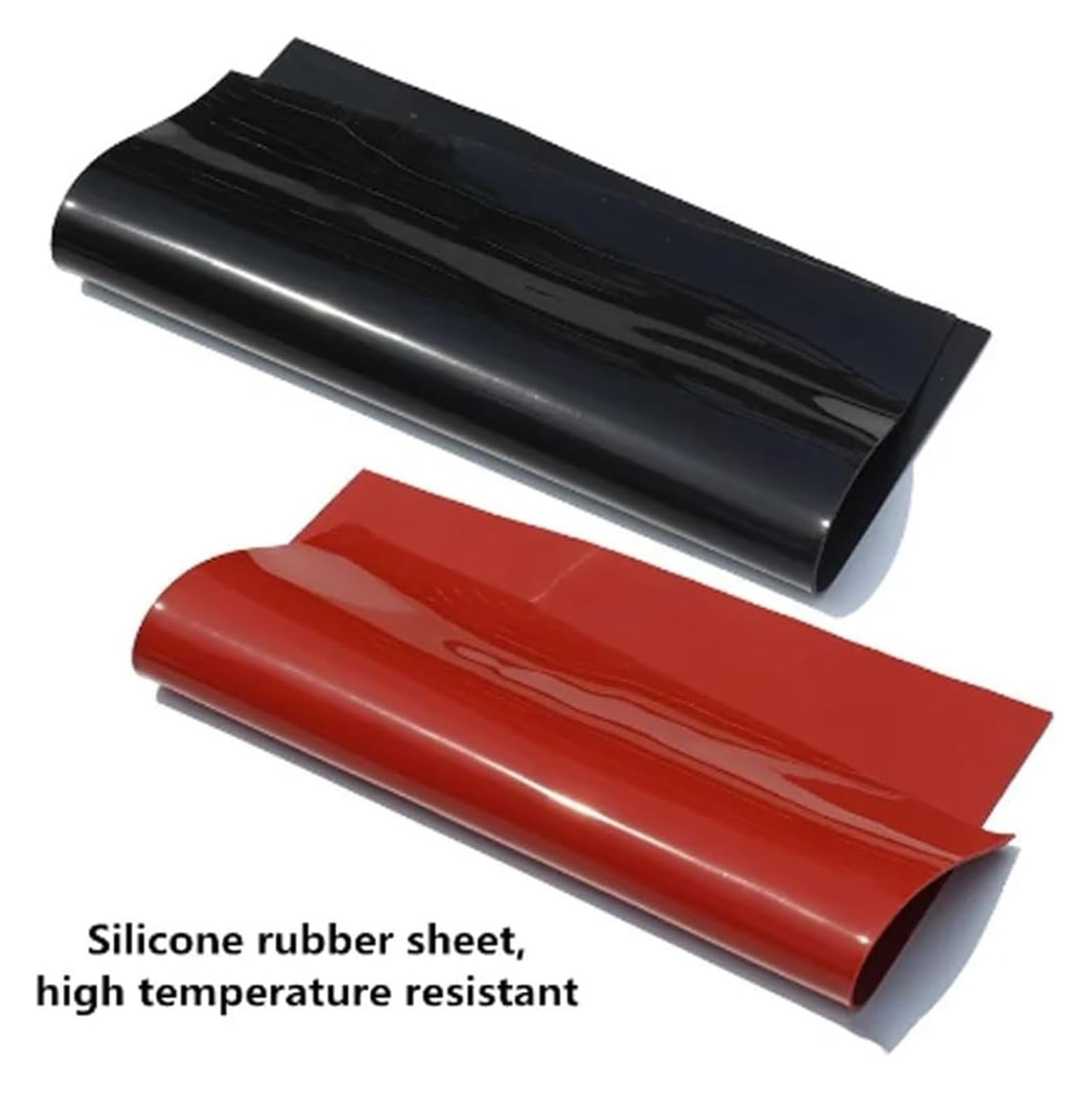 mata silikonowa, Gruba, kwadratowa, gumowa, matowa, silikonowa folia o wymiarach 0,5-10 mm do pieca próżniowego, odporna na ciepło, 1 szt(Red,Thickness5mm)