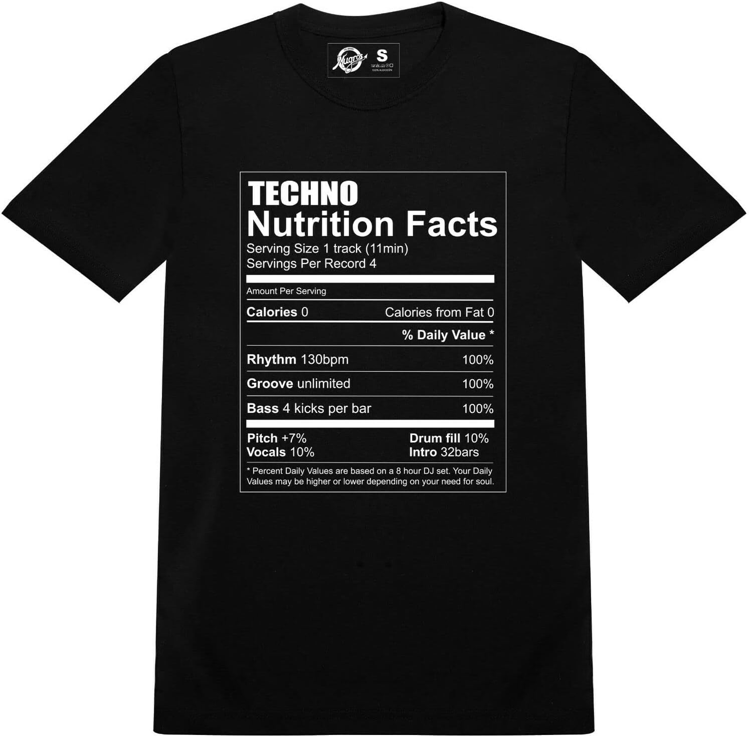 Techno Music DJ T-Shirt Black