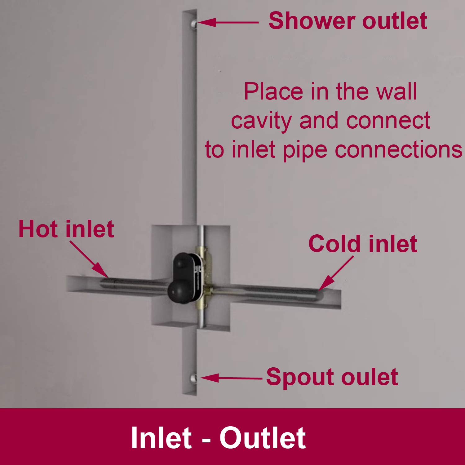 ALTON AURA Brass ARA19100, High Flow Concealed Body Diverter Full Set (Chrome) 3
