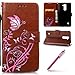 Produktbild Hpory Kompatibel mit LG LS775/STYLAS 2 Hülle, Handyhüllen Leder PU Kredit Kartenfächer Wallet Case mit Magnetverschluss und Ständer Tasche Schutzhülle für LG LS775/STYLAS 2 + 1 x Stylus-(Braun)