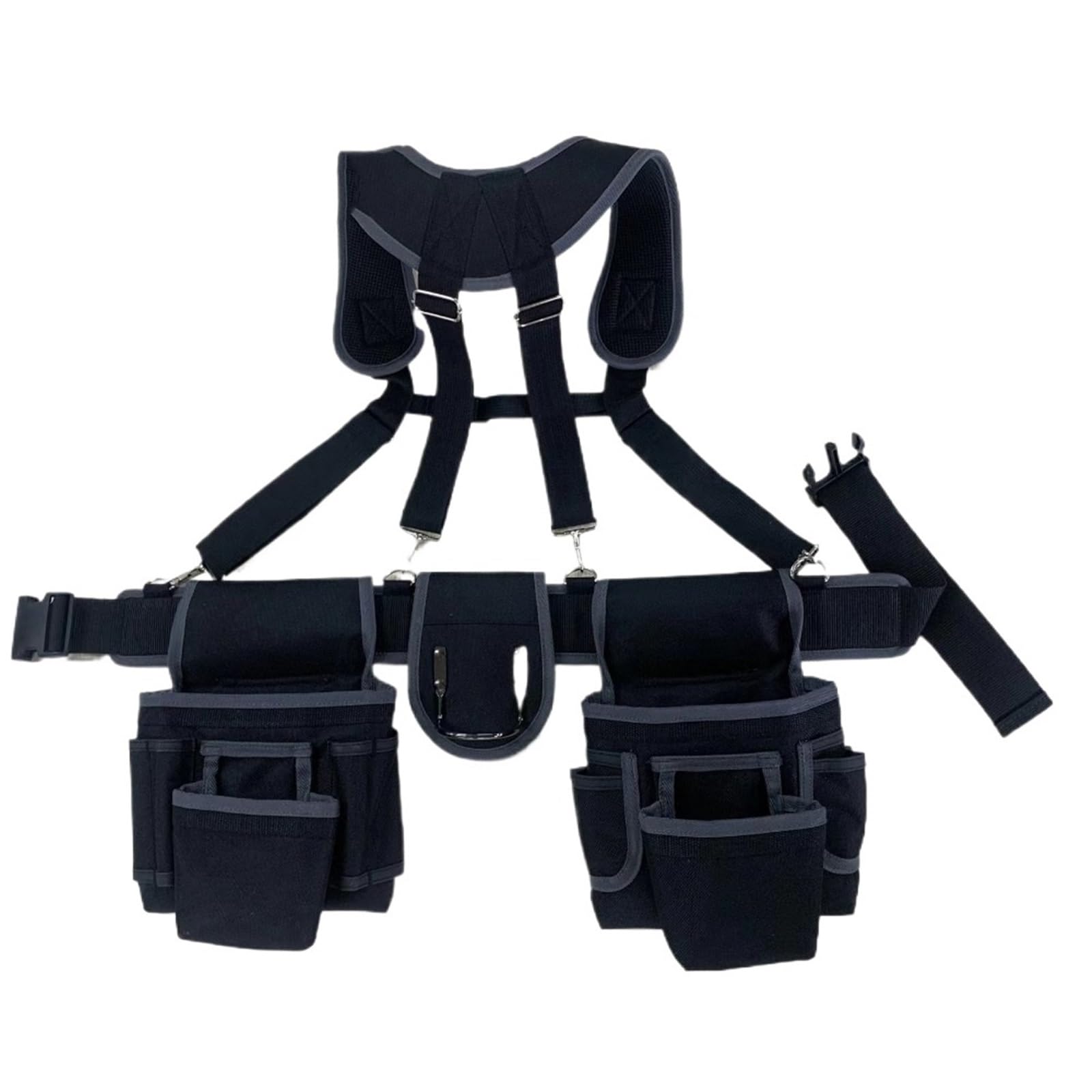 Cinture portautensili professionali regolabili | Cintura porta attrezzi di grande capacità tipo gilet con bretelle multitasca staccabile
