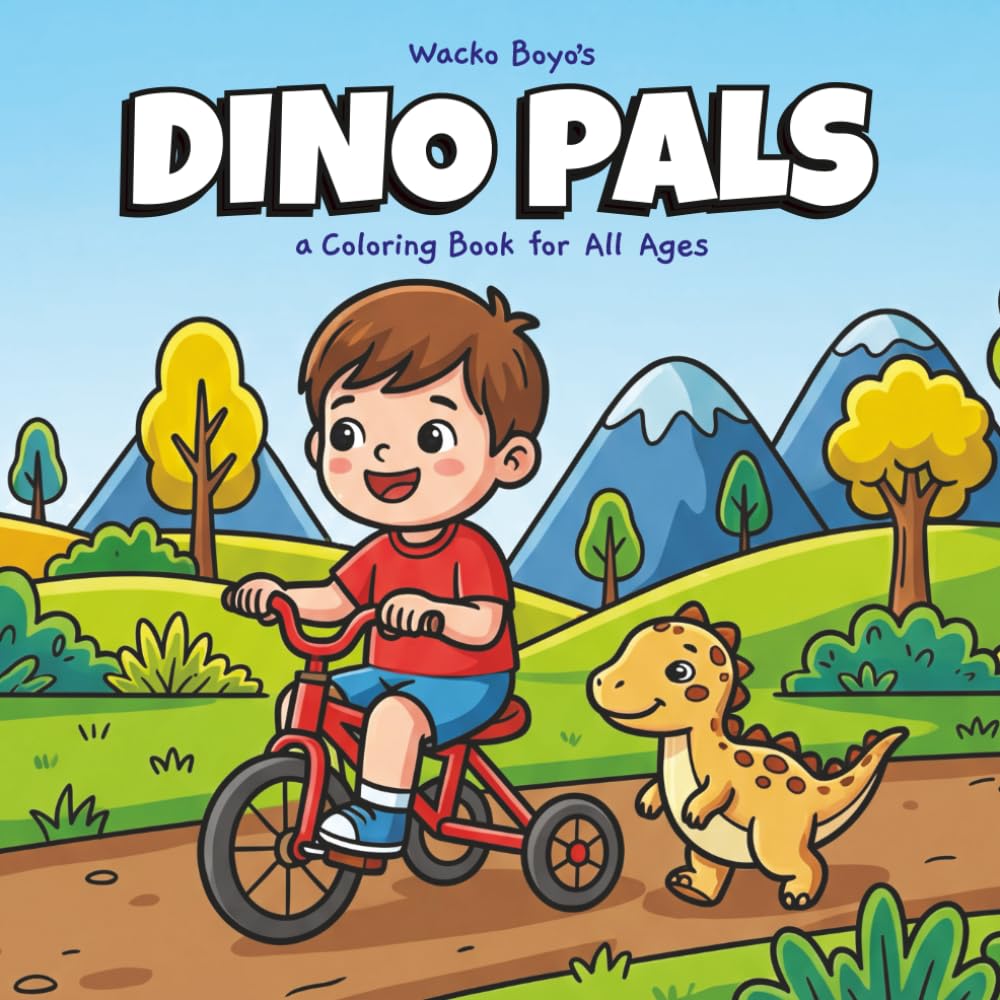 Dino Pals: A Coloring Adventure for Kids!: 80 Pages of Adorable Dinosaurs, Happy Kids & Imaginative Play