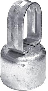 Jake Sales Chain Link Fence Loop Cap Eye Top - Use for 2-3/8" Outside Diameter Fence Posts and 1-5/8" Top Rail Outside Diameter Pipe - Galvanized Steel Chain Link Fence Eye Top Loop Cap