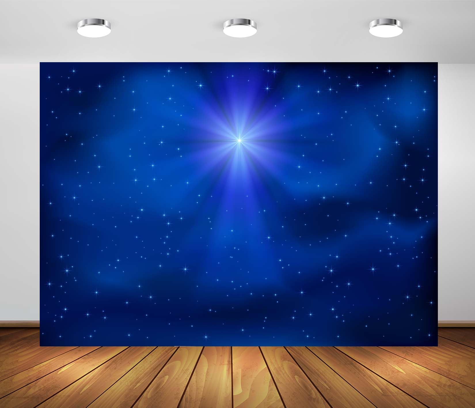 15x8FT Galassia Blu Stella Radiosa Sfondo Fotografico