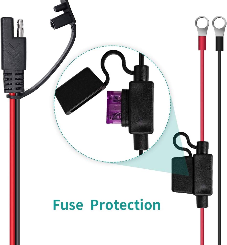Vemote Trickle Battery Charger Maintainer, 12V / 6V Automatic Smart Battery Charger for Automotive Car Motorcycle Lawn Mower Marine Boat RV ATVs Sealed Lead Acid Battery