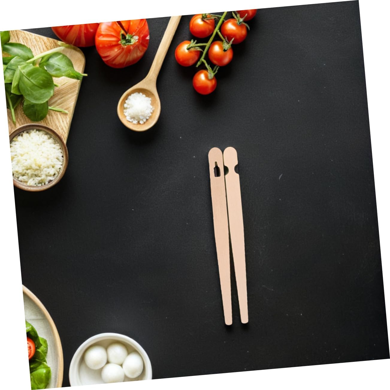 LABRIMP 200pairs Wooden Food Tongs for Boy Girl Easy Chopstick Trainer Elegant European Style Dining Utensils for Serving Sushi Pastries Salads Khaki Opp Packaging