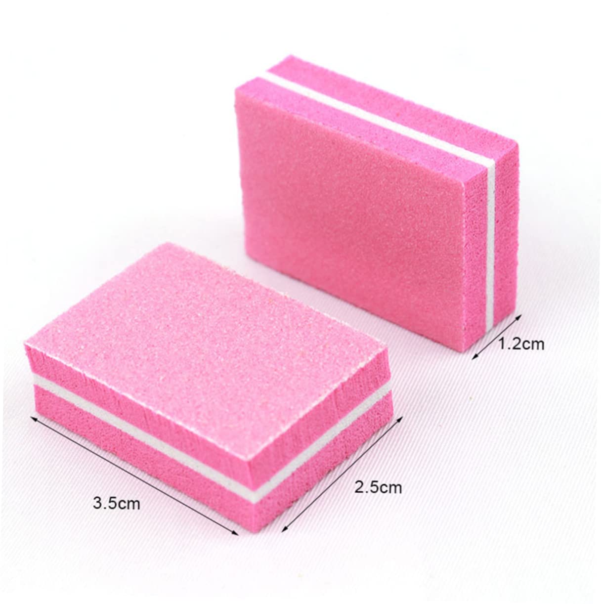 FRCOLOR 250piezas Limas De Uñas Esponja Para Pedicura Herramienta De Pulido y Moldeo De Uñas Práctico Para Manicura y Cuidado De Pies Diseño Portátil y Multi-funcional Color Rosa