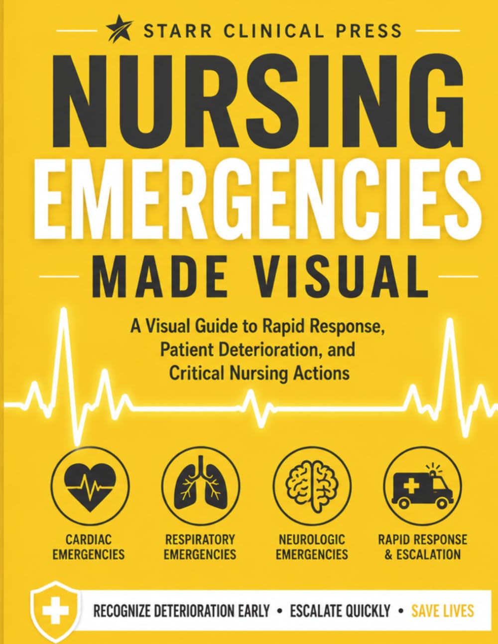 Nursing Emergencies Made Visual: A Visual Guide to Rapid Response, Patient Deterioration, and Critical Nursing Actions
