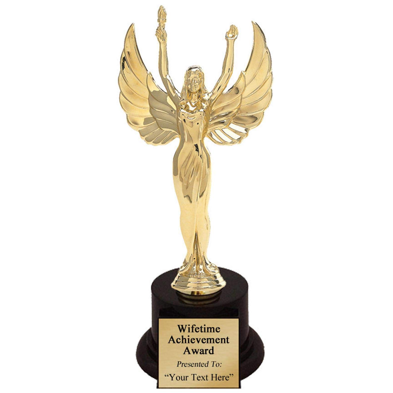 Wifetime Best Wife Achievement Award Trophy for Best Spouse Award with up to 5 Lines of Personalized Custom Text