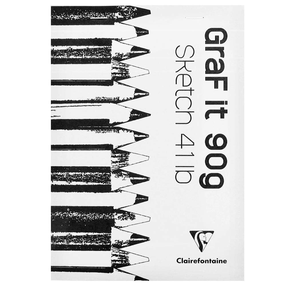 Clairefontaine Bloc Agrafé GraF'it A5 80 Feuilles Papier Dessin 90g
