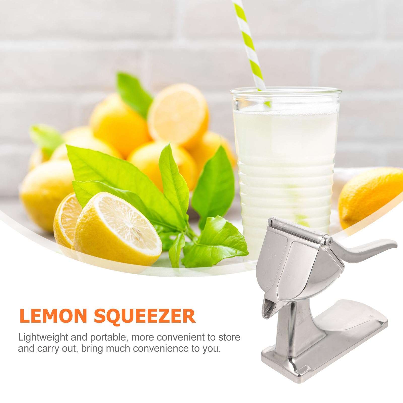 Exprimidor Fácil de Manual de Aleación Aluminio de Frutas Almacenamiento Diseño Estable y Conveniente Práctico para Uso Doméstico