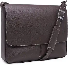 BOLSA PASTA MALETA 100% COURO PARA NOTEBOOK 15,6 POLEGADAS (CAFÉ)
