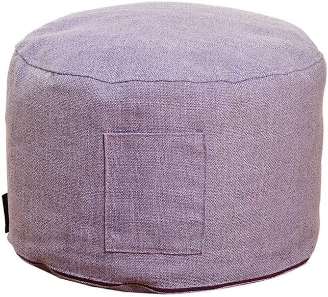 XBXDZ Fabric Sofa Stool, Creative Living Room Stool Entry Shoe Bench Removable And Washable Bean Bag Lazy Sofa Footstool - Brown, Dark Gray, Purple (color : PURPLE)