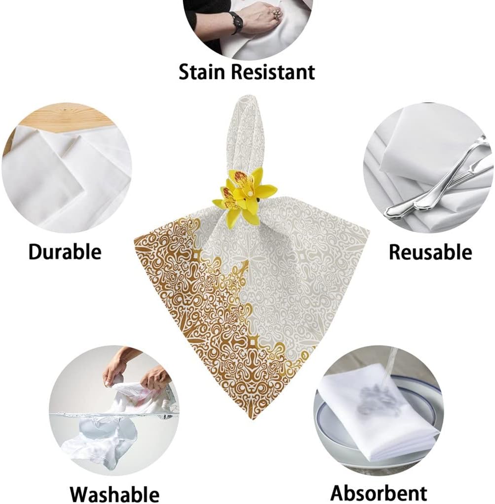 Bohemian Retro Ethnic Table Napkins Cloth Set Wedding Banquet Decor Christmas Tea Towel